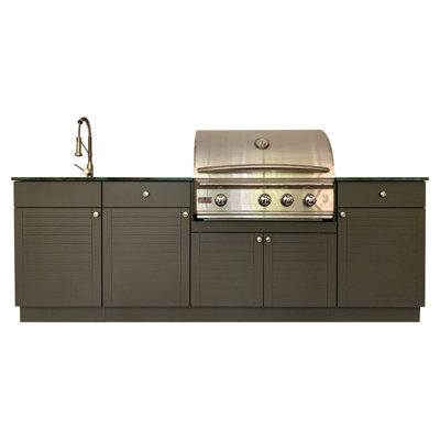 Marbella Outdoor Inc. 98" 4-Piece Outdoor Kitchen Cabinet | Wayfair